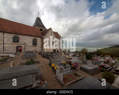 Die Kirche von St.Valery in Varengeville-Sur-Mer, Normandie, Frankreich. Stockfoto