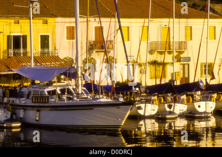 Insel Kephallonia oder Kefallonia, Strände, Hafen Fiskardo, Assos, Myrtos Strand, Zypressen, Landschaften, Seestücke, Griechenland Stockfoto