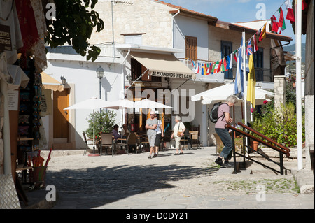 Omodos Wein und Spitzen-produzierende Stadt an den Südhängen des Troodos-Gebirges Zypern Stockfoto