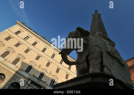 Minerva Quadrat, weiß, wie "Kleine Elefantenplatz", Rom, Italien, Europa Stockfoto