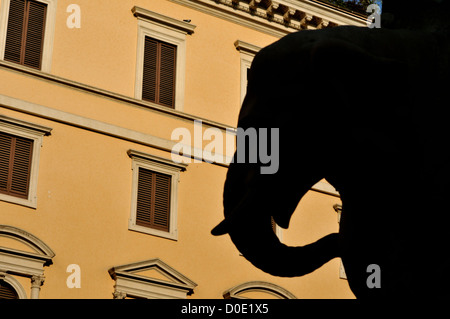 Minerva Quadrat, weiß, wie "Kleine Elefantenplatz", Rom, Italien, Europa Stockfoto