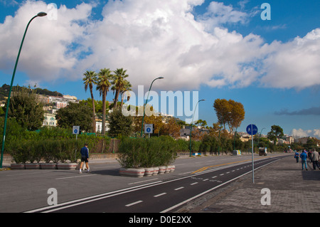 Via Caracciolo Straße Mergellina Bezirk Naples Küstenstadt La Campania Region Italien Südeuropa Stockfoto