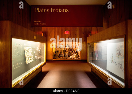 NEW YORK, NY-Plains Indianer Ausstellung im Museum für Naturkunde in der Upper West Side von New York Nachbarschaft, in der Nähe des Central Park. Stockfoto