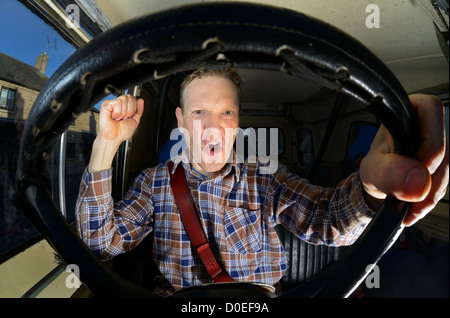 Fahrzeug fahrer Übersicht Road Rage Stockfoto