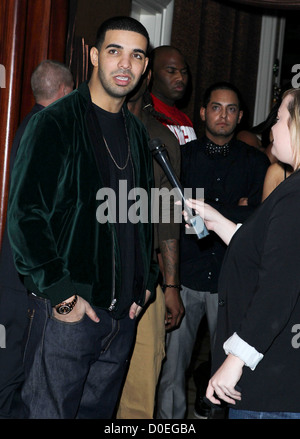 Drake Drake nach Party am Tryst Nachtclub im Wynn Resort & Casino Las Vegas, Nevada - 06.10.10 Stockfoto