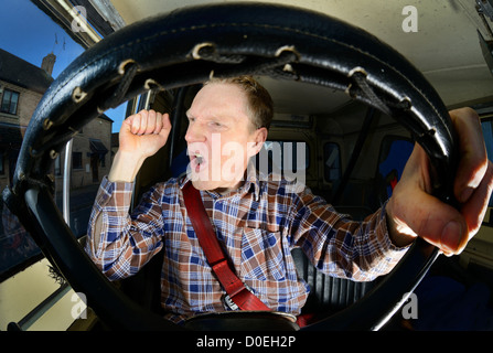 Fahrzeug fahrer Übersicht Road Rage Stockfoto