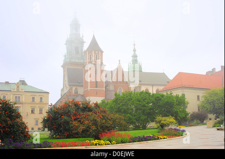 Die königliche erzkathedralen Basilika des Heiligen Stanislaus und Wenzel auf dem Wawel Hügel auch bekannt als der Wawel-Kathedrale Stockfoto