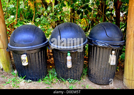 Recycling-Behälter Costa Rica Mittelamerika Stockfoto