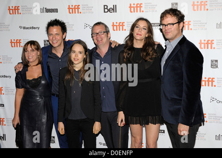 Miranda Bailey Produzent, Regisseur James Gunn, Ellen Page, Produzent Ted Hope, Liv Tyler und Rainn Wilson der 35. Toronto Stockfoto