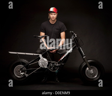 Hanebrink-All-Terrain-Elektro-Fahrrad können bis zu Meilen mit einer Akkuladung dank seinen Watt bürstenlose Reisen. Stockfoto