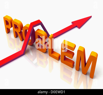 Orange Problem Wort bedeutet Frage Antwort Stockfoto