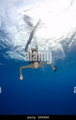 Freediver, Mittelmeer, Kash, Türkei Stockfoto