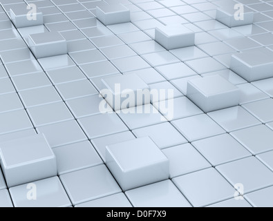 Metallic Würfel Hintergrundbild Organisation konzeptionelle Stockfoto