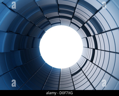 Abstrakte Tunnel machte der 3d Würfel Stockfoto