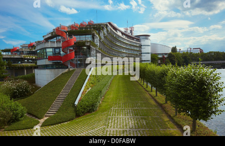 Europäisches Gericht der menschlichen Rechte, Gebäude, Straßburg, Elsass, Frankreich Stockfoto