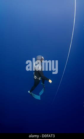 Freediver, Mittelmeer, Kash, Türkei Stockfoto