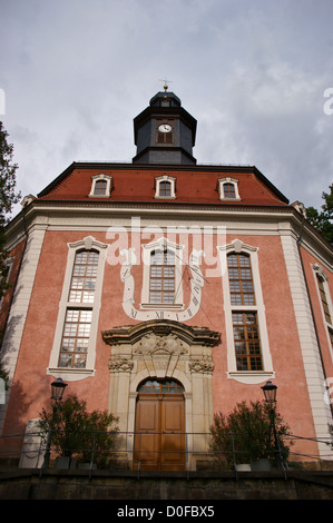 Barocke evangelische Kirche, 1708 in Loschwitz, Dresden, Sachsen, Sachsen, Deutschland Stockfoto