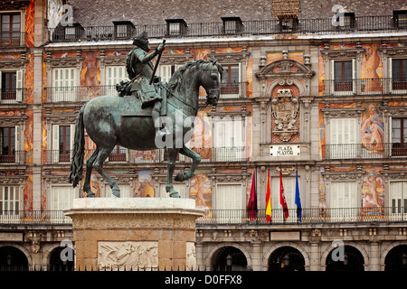 Plaza Mayor Madrid Spanien Plaza Mayor Madrid-España Stockfoto