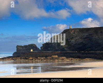 Portreath, Cornwall. Kleines Fischerdorf an der atlantischen Küste von Cornwall. Stockfoto