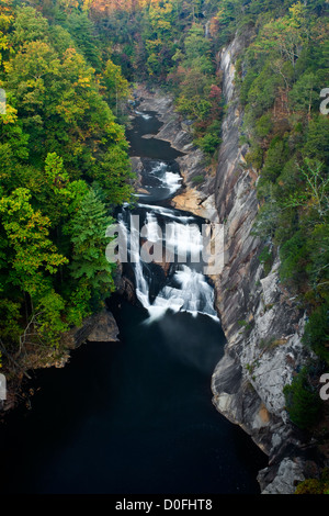 GA00018-00... Georgien - Tallulah Schlucht und Wasserfälle gesehen von der North Rim Trail In Tallulah Schlucht State Park. Stockfoto