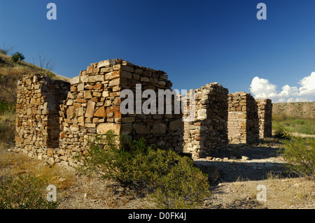 Alte verlassene Gehöft und in Big Bend Nationalpark Texas Ranch-Haus Stockfoto