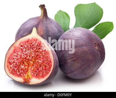 Obst Feigen auf weißem Hintergrund Stockfoto
