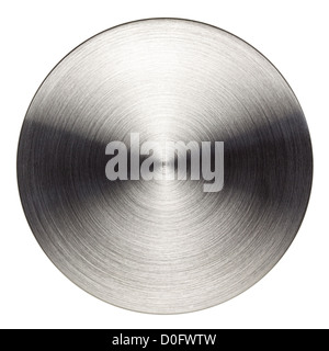 Zerkratzt runde Metallplatte Textur, Hintergrund Stockfoto