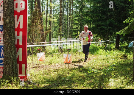 Beenden Sie OL-Rennen. Stockfoto