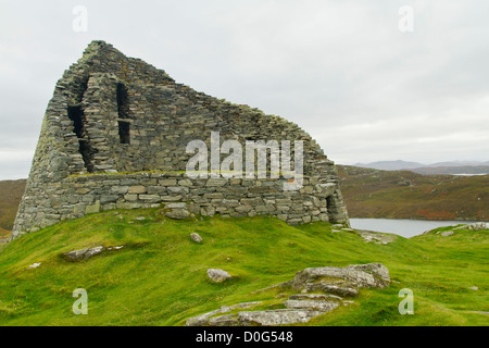 Dun Carloway. Die am besten erhaltene Eisenzeit Broch in der Wester-Inseln, gelegen in der Nähe von Carloway auf der Insel Lewis, Schottland. Stockfoto