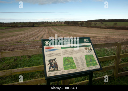 Broadmoor, Naesby, Bereich angenommen, wo während des englischen Bürgerkriegs die Schlacht von Naesby statt. Stockfoto