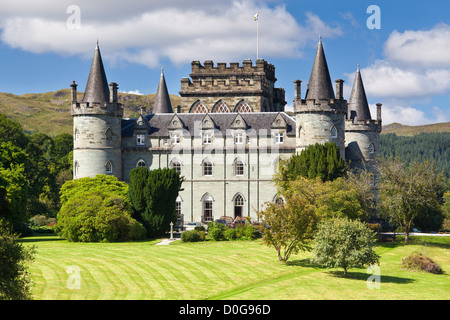 Inveraray Castle, Sitz der The Duke of Argyll neben Loch Fyne, Inveraray, Argyll and Bute, Scotland, UK Stockfoto