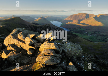 Blick über Crummock Wasser aus hohen Stile im englischen Lake District Stockfoto