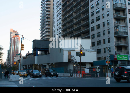 Die neue 2nd Avenue u-Bahn ist im Bau an der 86th Street in New York City. Blick nach Norden. Stockfoto