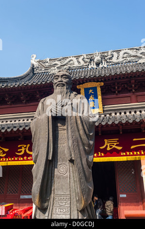 Konfuzianische Statue im Konfuzius-Tempel, Nanjing Stockfoto