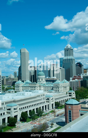 USA, Indiana, Indianapolis Skyline. Stockfoto