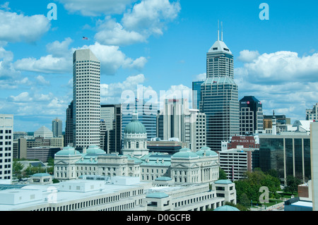 USA, Indiana, Indianapolis Skyline. Stockfoto