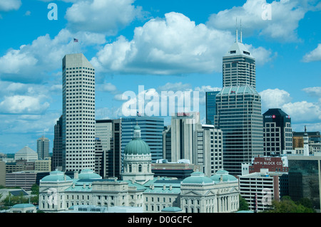 USA, Indiana, Indianapolis Skyline. Stockfoto