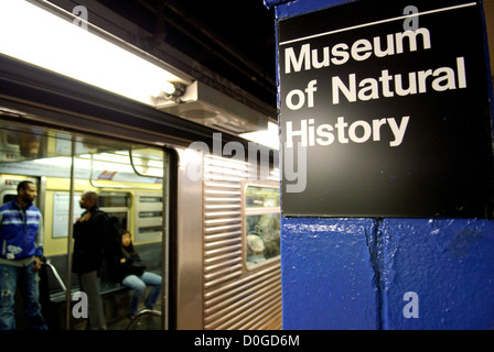 Museum of Natural History u-Bahn Station, New York City, Manhattan Stockfoto