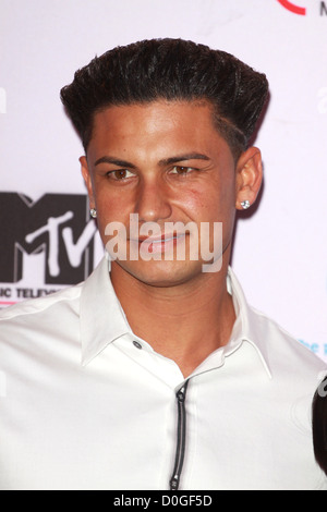 Paul DelVecchio aka DJ Pauly D von MTVs "Jersey Shore" MTV Europe Music Awards 2010 La Caja Magica - Ankünfte Madrid Stockfoto