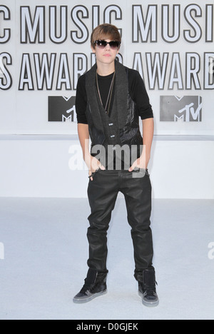 Justin Bieber der 2010 MTV Video Music Awards (MTV VMAs) im kia Theatre - Ankünfte Los Angeles, Kalifornien - statt Stockfoto