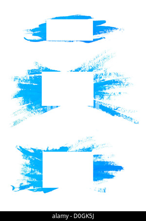 Blauen Aquarell Pinselstriche mit Platz für Ihren text Stockfoto