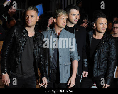 WestlifeNicky Byrne Kian Egan Mark neuntes Shane Filan Pride of Britain Awards statt, bei der Grosver HouseArrivals. Stockfoto