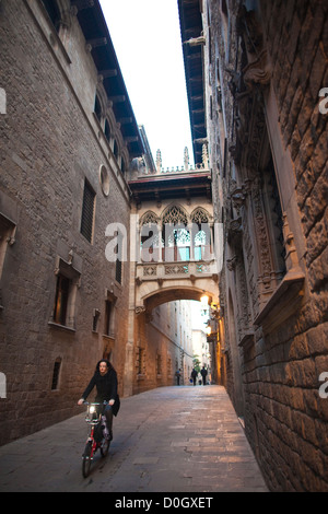 Carrer del Bisbe Irurita, gotischen Viertel Barcelona, Katalonien, Spanien Stockfoto