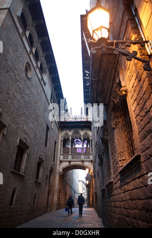 Carrer del Bisbe Irurita, gotischen Viertel Barcelona, Katalonien, Spanien Stockfoto