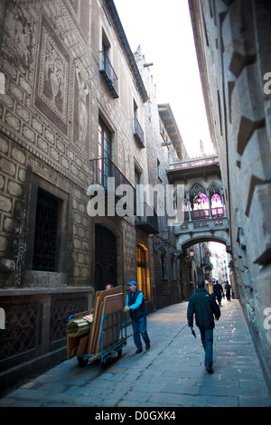 Carrer del Bisbe Irurita, gotischen Viertel Barcelona, Katalonien, Spanien Stockfoto