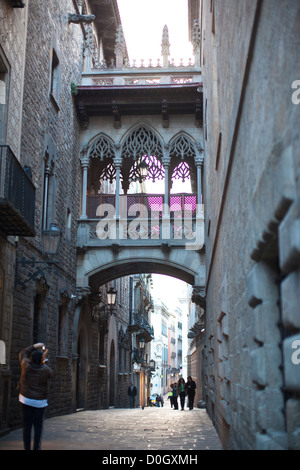 Carrer del Bisbe Irurita, gotischen Viertel Barcelona, Katalonien, Spanien Stockfoto