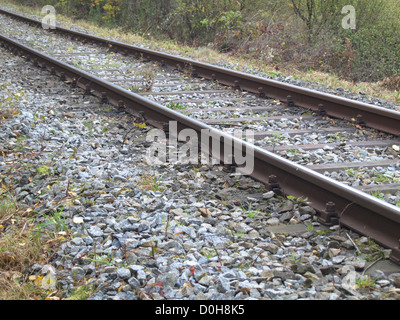 Eisenbahnlinien / Eisenbahnschienen Stockfoto