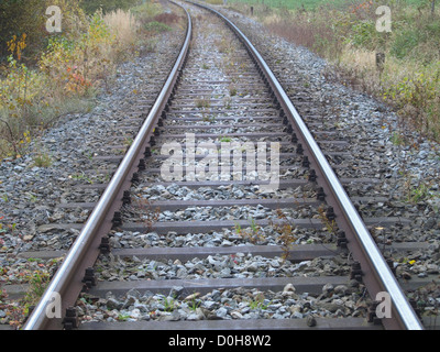 Eisenbahnlinien / Eisenbahnschienen Stockfoto