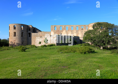 Schloss Borgholm - ursprünglich aus dem 12. Jahrhundert - auf der Insel Öland, Schweden. Stockfoto