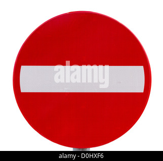 Runde Verbots-Verkehrszeichen: kein Eintrag Stockfoto